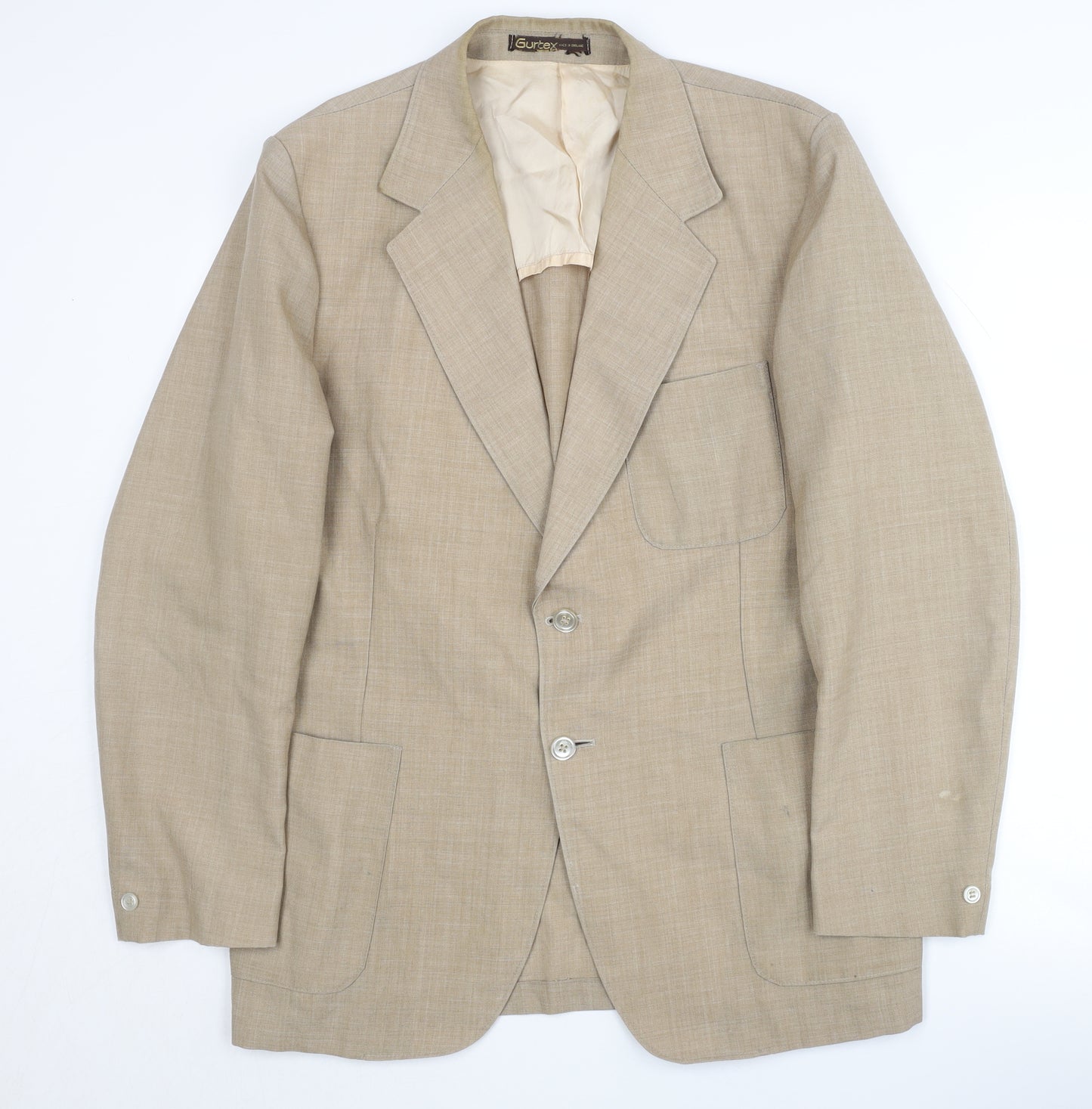 Gurtex Beige Men's Blazer, 40 Regular Fit, Casual
