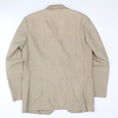 Gurtex Beige Men's Blazer, 40 Regular Fit, Casual