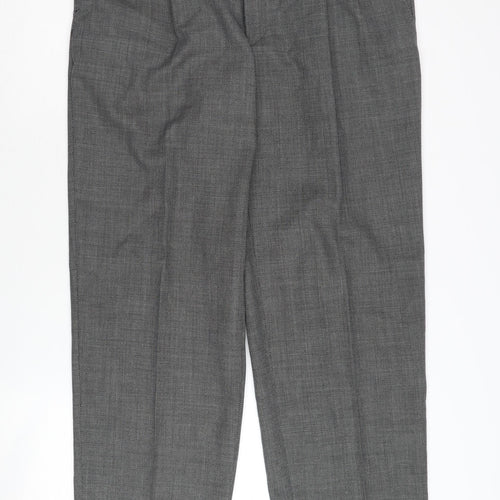 Savoy Taylors Guild Men's Grey Pleated Trousers 42R