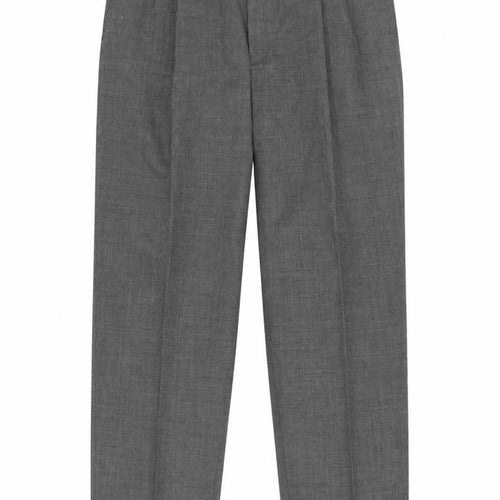 Savoy Taylors Guild Men's Grey Pleated Trousers 42R