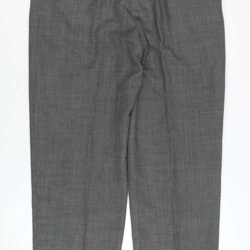 Savoy Taylors Guild Men's Grey Pleated Trousers 42R