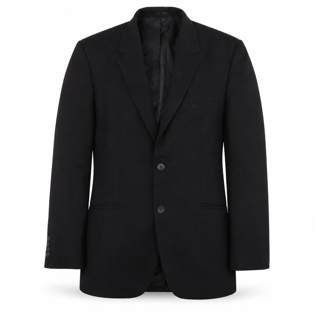 Front view of boohooMAN Men's Black Blazer 40 - Formal Single-Breasted