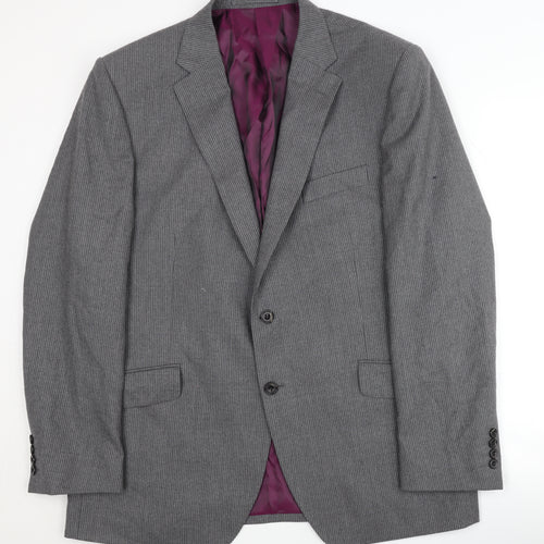 Marks and Spencer Men's Grey Wool Blazer 44R Business Jacket