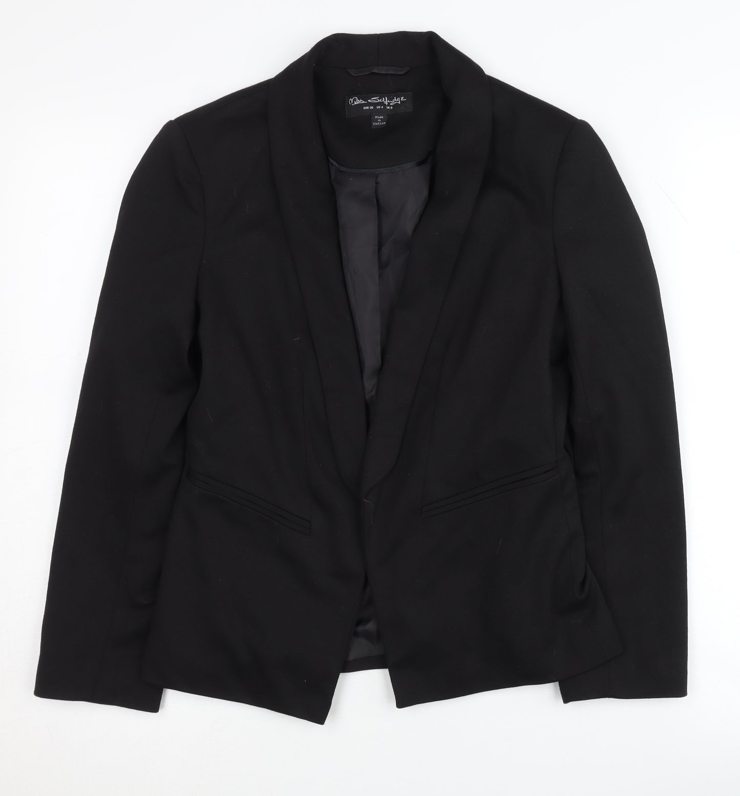 Miss Selfridge Women's Black Blazer Size 8 Slim Fit