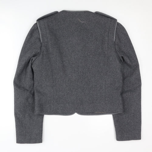 C&A Women's Grey Blazer, Size 12, Wool Blend, Five-Button