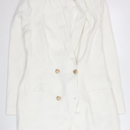 PrettyLittleThing Women's White Regular Blazer UK 10