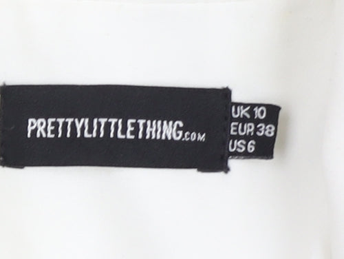 PrettyLittleThing Women's White Regular Blazer UK 10