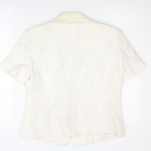 EL Collection Cubis Women's Ivory Suit Jacket Size 14
