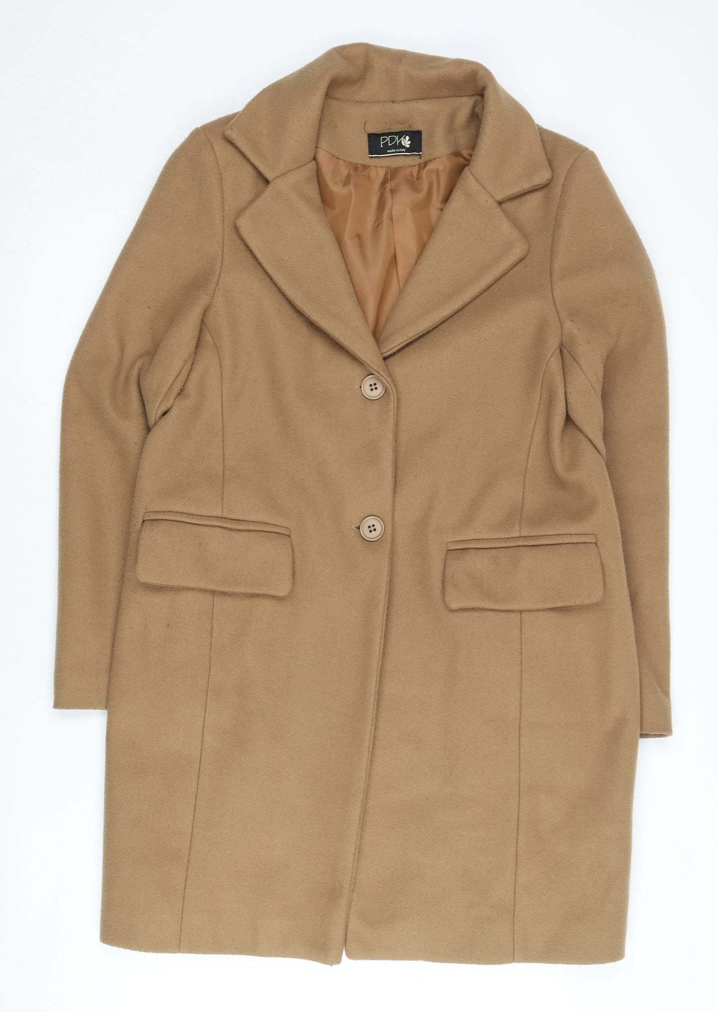 PDK Women's Brown Overcoat, M, Autumn/Winter