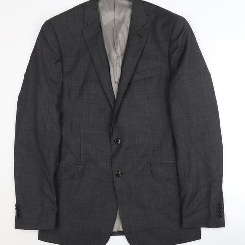 Richard James Men’s Grey 40L Wool Blazer Long