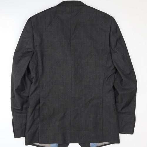 Richard James Men’s Grey 40L Wool Blazer Long
