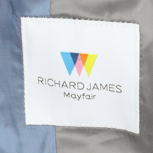 Richard James Men’s Grey 40L Wool Blazer Long