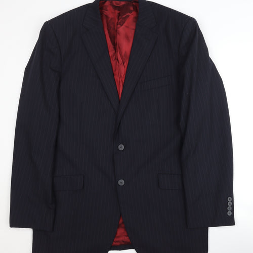 Pierre Cardin Men's Blue Blazer, Striped, Formal 42 Long