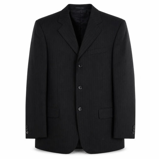 Suithouse Men's Black Striped Suit Jacket, 40 S