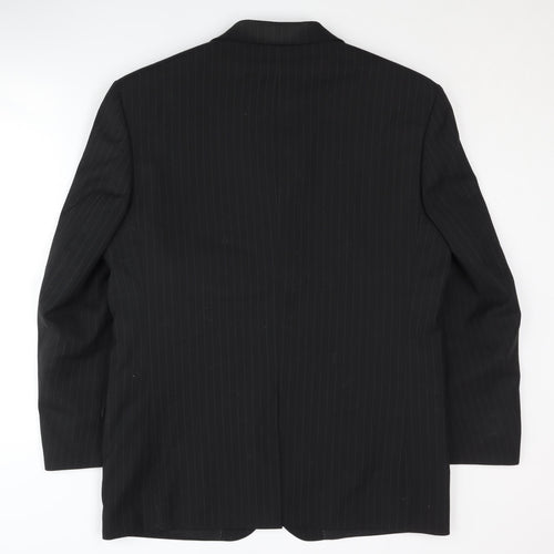 Suithouse Men's Black Striped Suit Jacket, 40 S