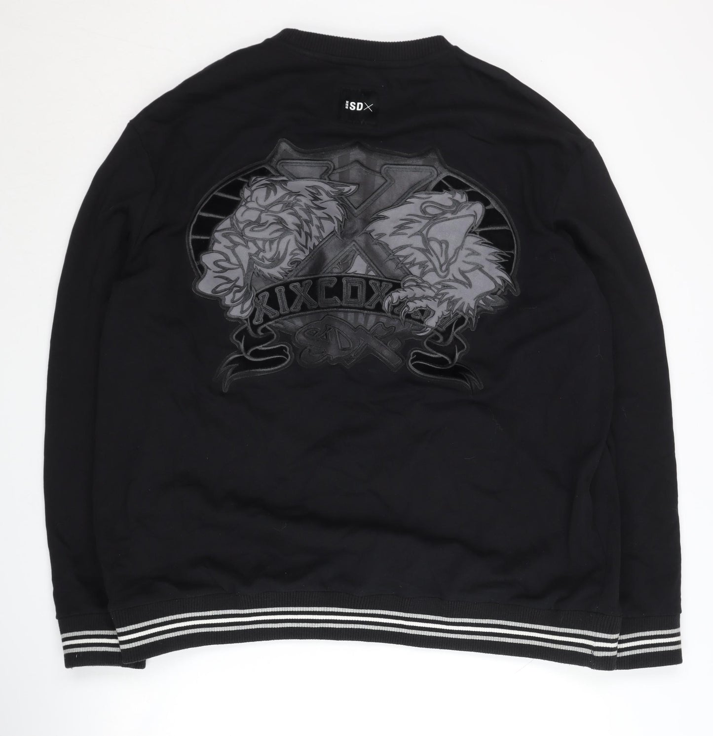 SDX Men's Black Embroidered Sweatshirt M