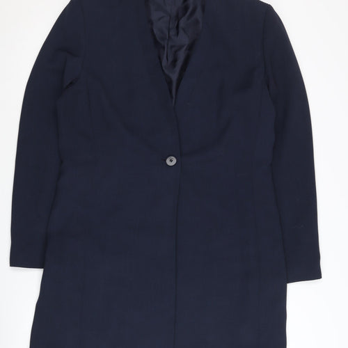 Marks & Spencer Women's Blue Blazer, Size 12, Classic Long-Sleeve