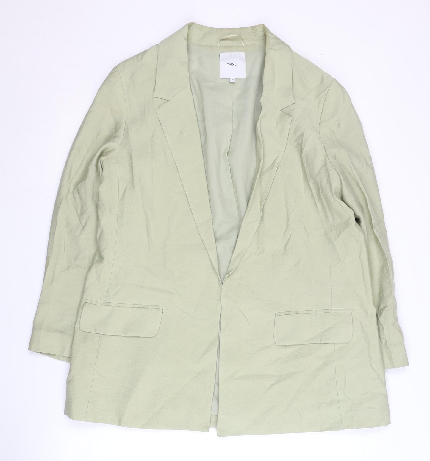 Next Women's Green Blazer, Size 16, Lined, Long Sleeve