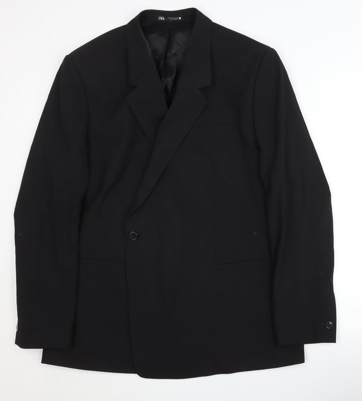 Zara Men's Black Blazer Jacket Size UK 42