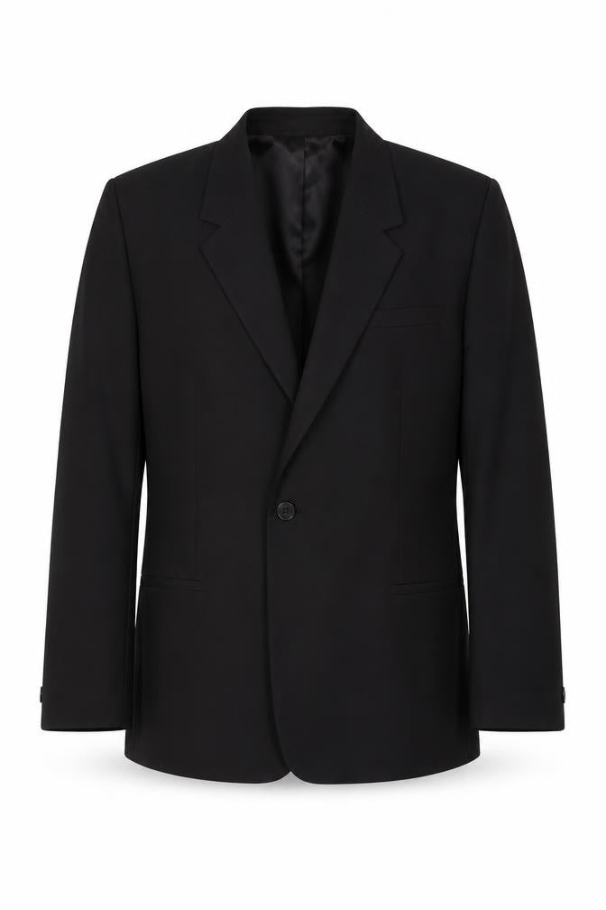 Front view of Zara Men's Black Blazer Jacket, size UK 42