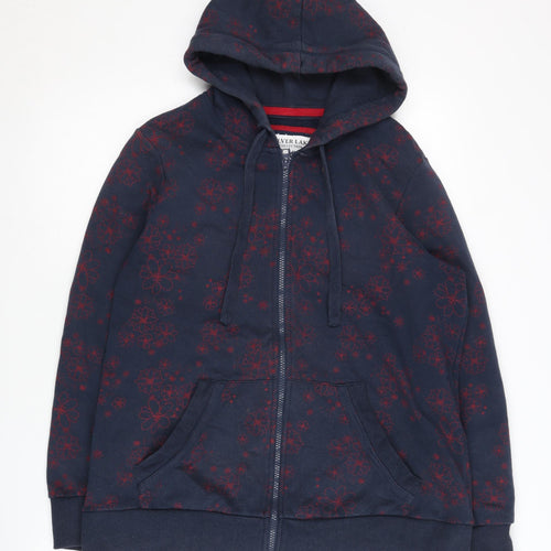 Silver Lake Women's Blue Floral Full Zip Hoodie Size 16