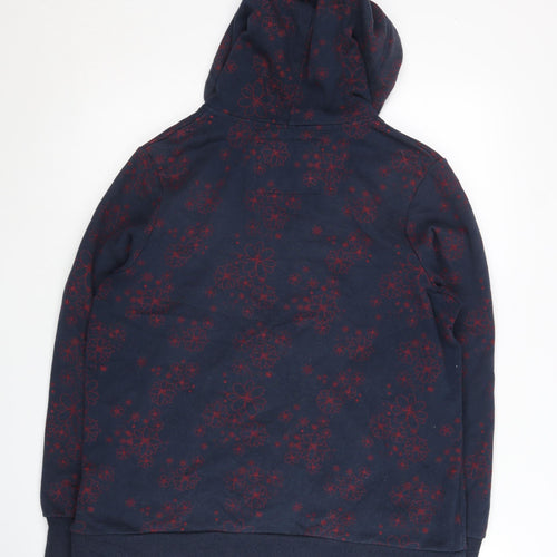 Silver Lake Women's Blue Floral Full Zip Hoodie Size 16