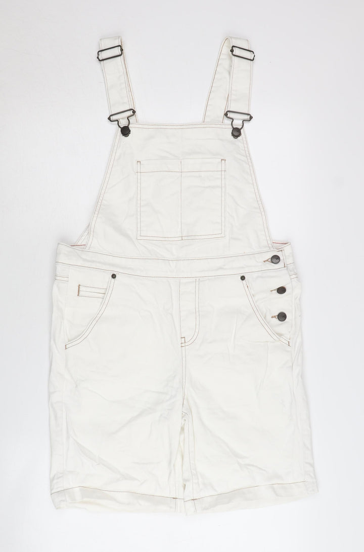 White Stuff Women's White Dungaree Size 10 Casual
