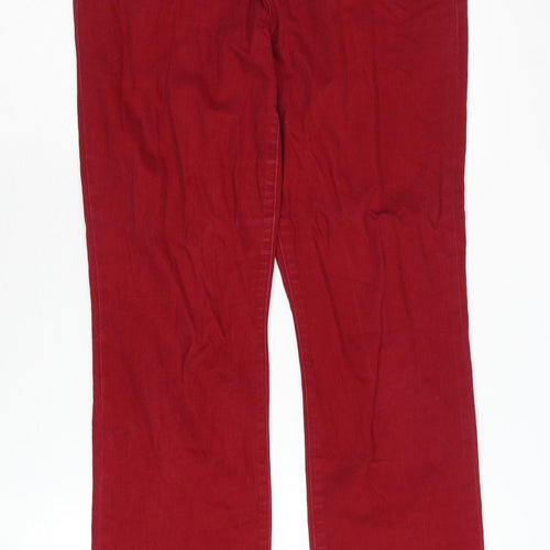 Lauren Ralph Lauren Women's Red Straight Jeans Size 10