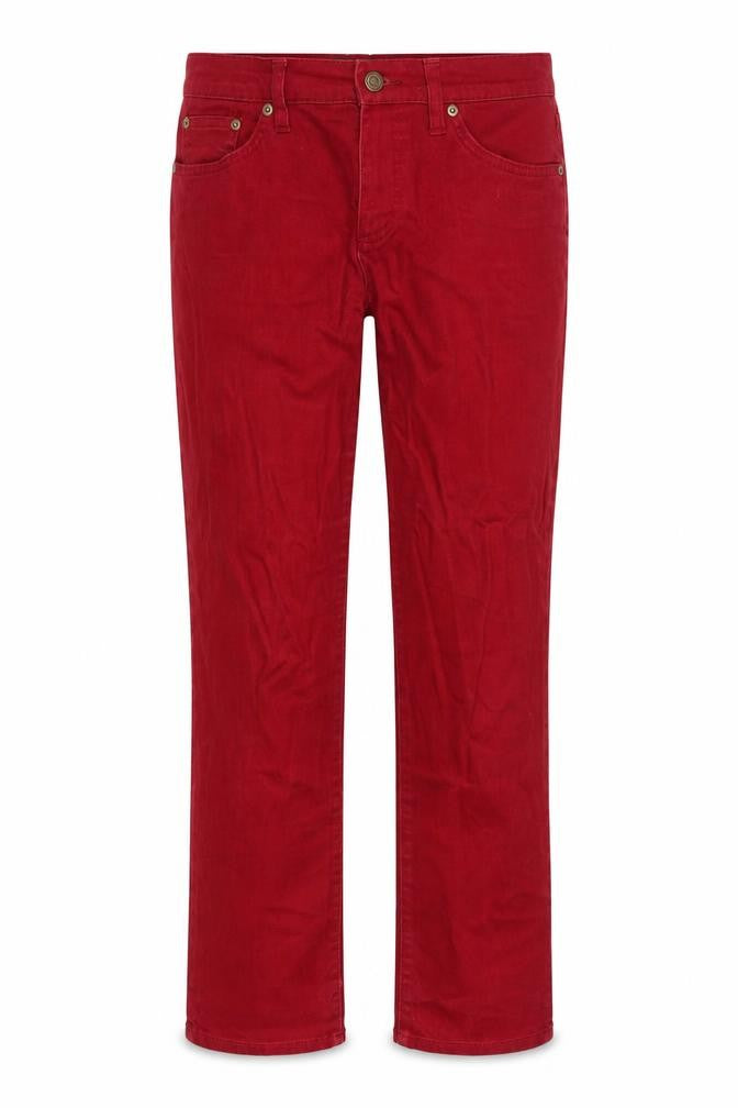 Lauren Ralph Lauren Women's Red Straight Jeans Size 10