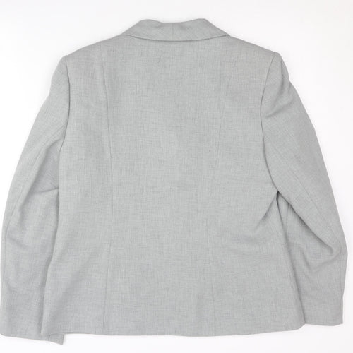 Eastex Women's Grey Blazer UK Size 12 Shawl Collar