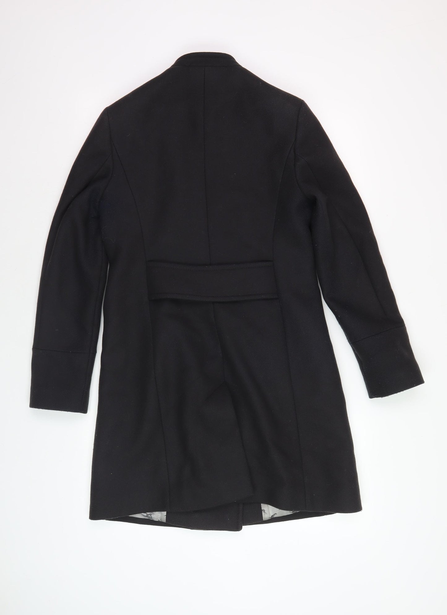 Jigsaw Women's Black Wool Military Coat Size 8