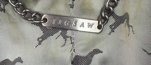 Jigsaw Women's Black Wool Military Coat Size 8