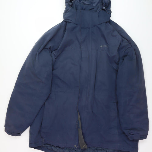 Mountain Warehouse Men's Blue Hooded Parka 2XL
