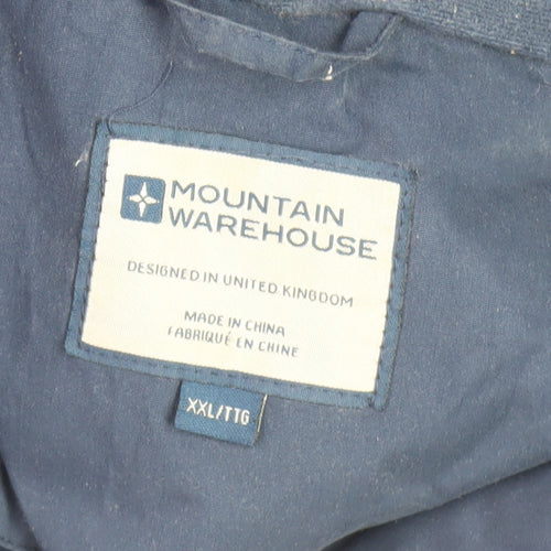 Mountain Warehouse Men's Blue Hooded Parka 2XL
