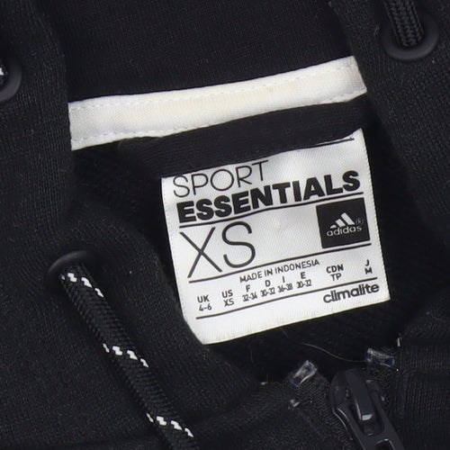 Adidas Men's Black XS Track Jacket With Hooded Style