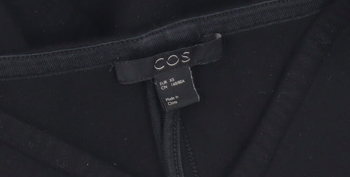COS Women's Black Top, XS, Elegant Viscose Blend