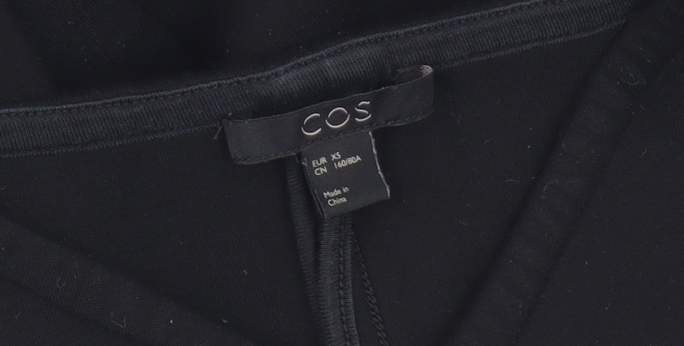 COS Women's Black Top, XS, Elegant Viscose Blend