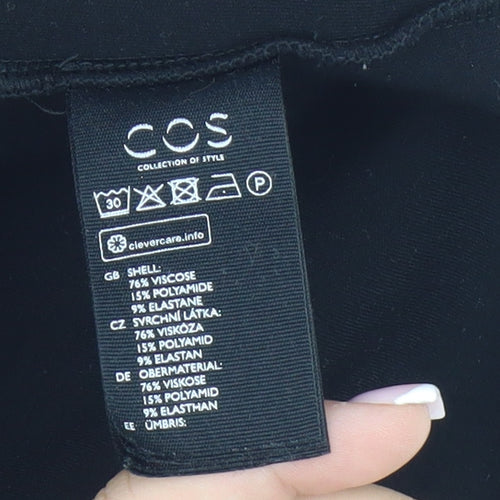 COS Women's Black Top, XS, Elegant Viscose Blend