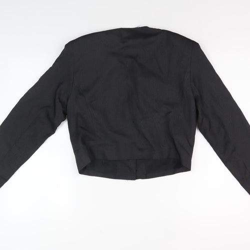 Parigi Soir Women's Black Embroidered Blouse Size 8