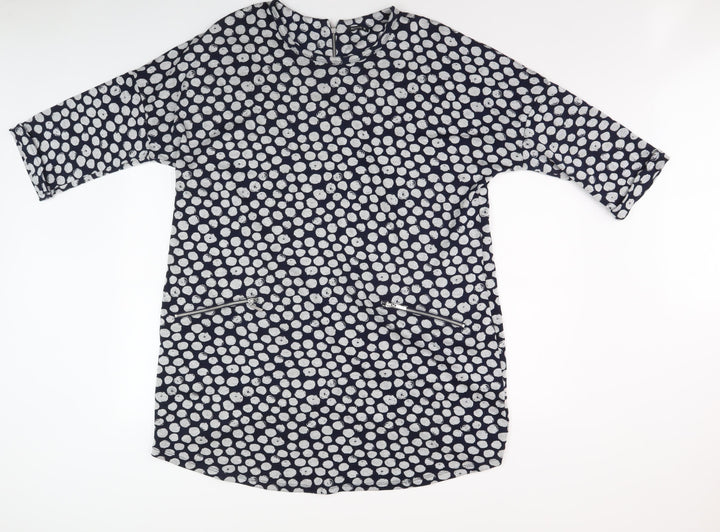 Women's Blue Polka Dot 3/4 Sleeve Dress Size 18