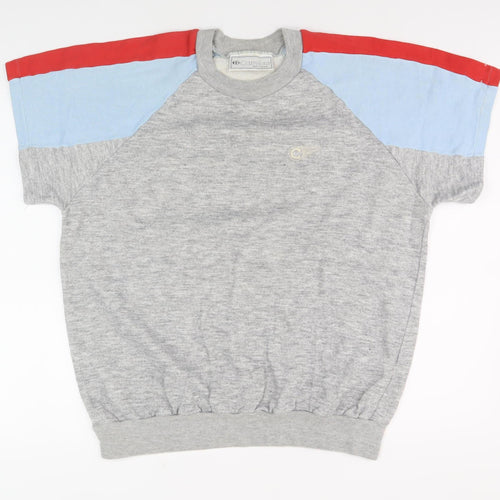 Carrefour Unisex Grey Pullover Sweatshirt L Multicoloured