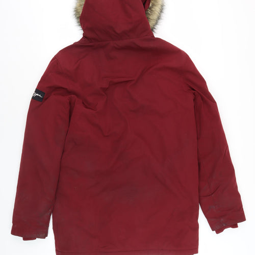 Just Hype Unisex Red Parka Jacket, Size S, Winter Style