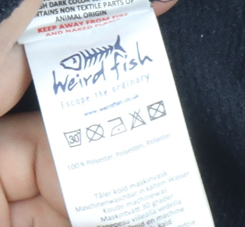 Weird Fish Men's Black Pullover Jumper M