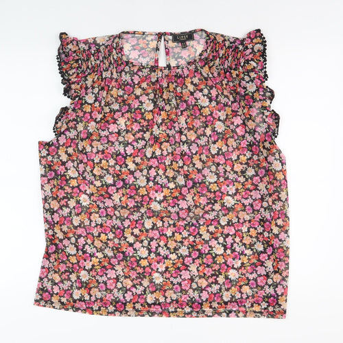 Lipsy Women's Multicoloured Floral Tunic Blouse Size 14