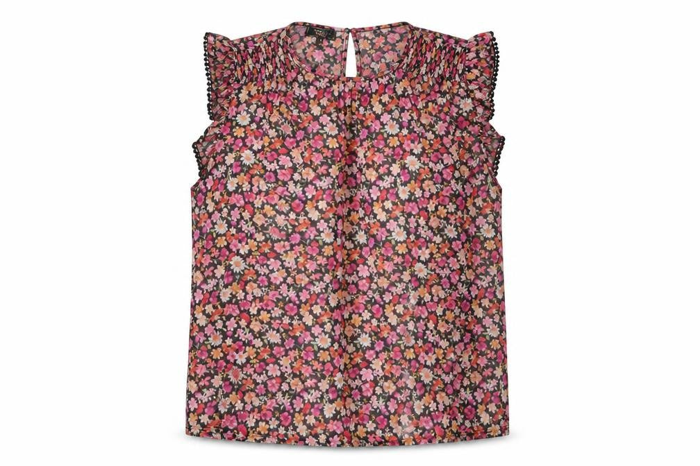Front view of Lipsy Women's Multicoloured Floral Tunic Blouse, size 14