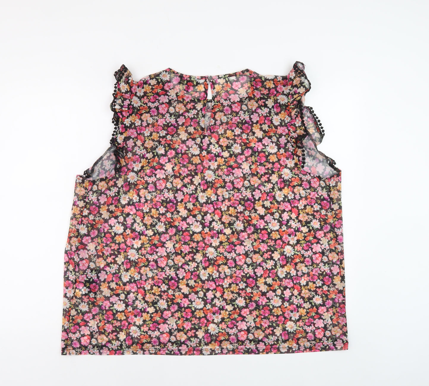 Lipsy Women's Multicoloured Floral Tunic Blouse Size 14