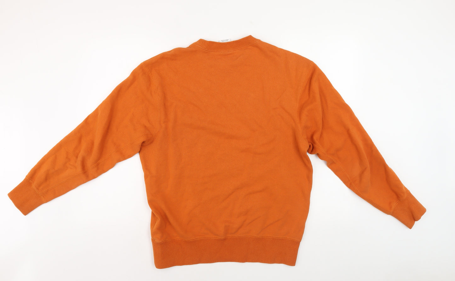 Nike Men's Orange Logo Sweatshirt, Size S, Crew Neck