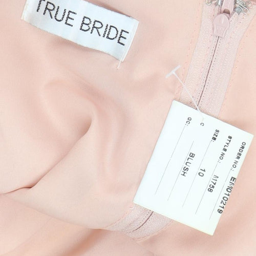 True Bride Women's Pink A-Line Wedding Dress Size 10