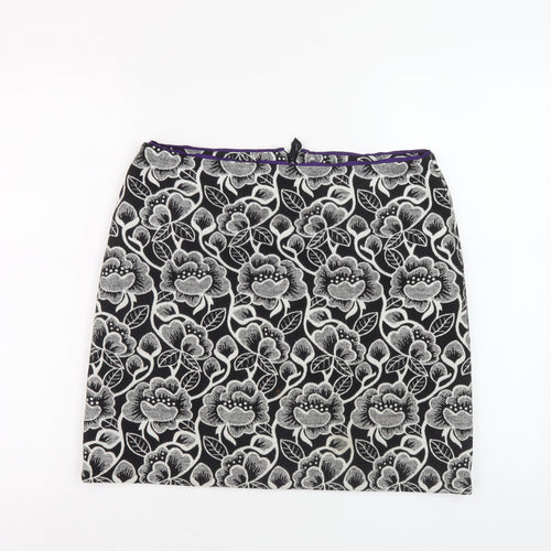 JOBIS Women’s Floral Pencil Skirt Size 12 Black