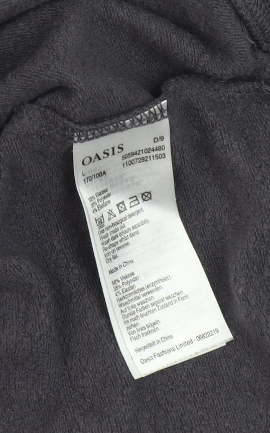 Oasis Women's Grey Pullover Sweatshirt L Embroidered